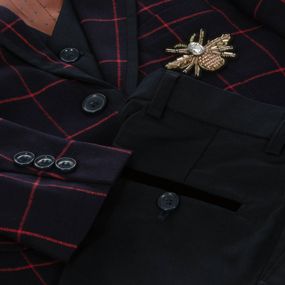 Romano-بدلة مزيج فيسكوز لون كحلي للأولاد | Childrensalon