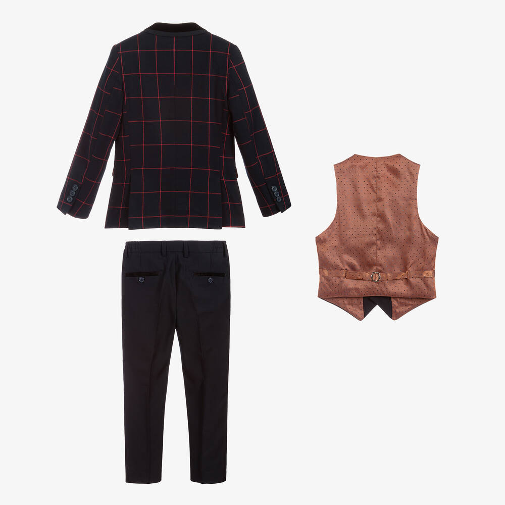 Romano-بدلة مزيج فيسكوز لون كحلي للأولاد | Childrensalon