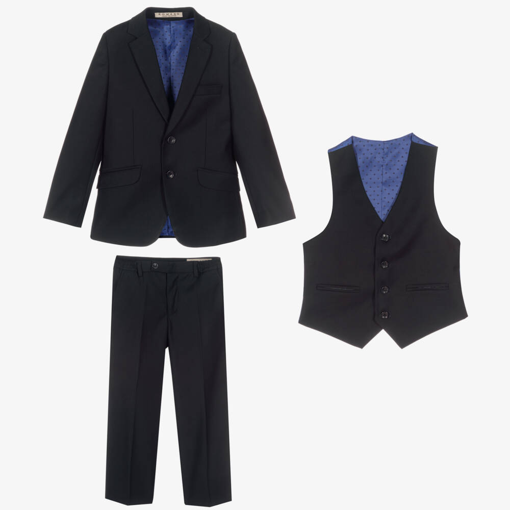 Romano-بدلة لون كحلي للاولاد | Childrensalon