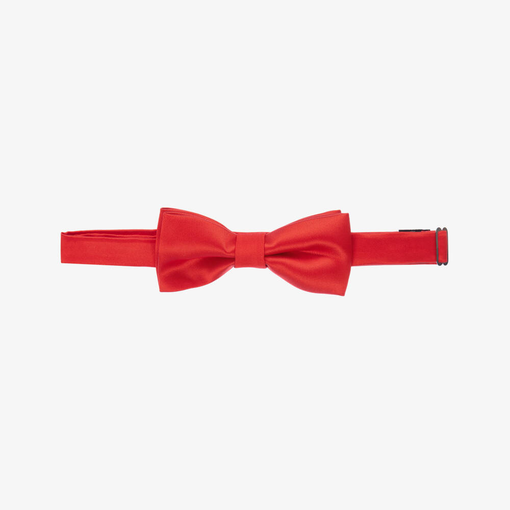 Romano-Boys Red Satin Bow Tie (10cm) | Childrensalon