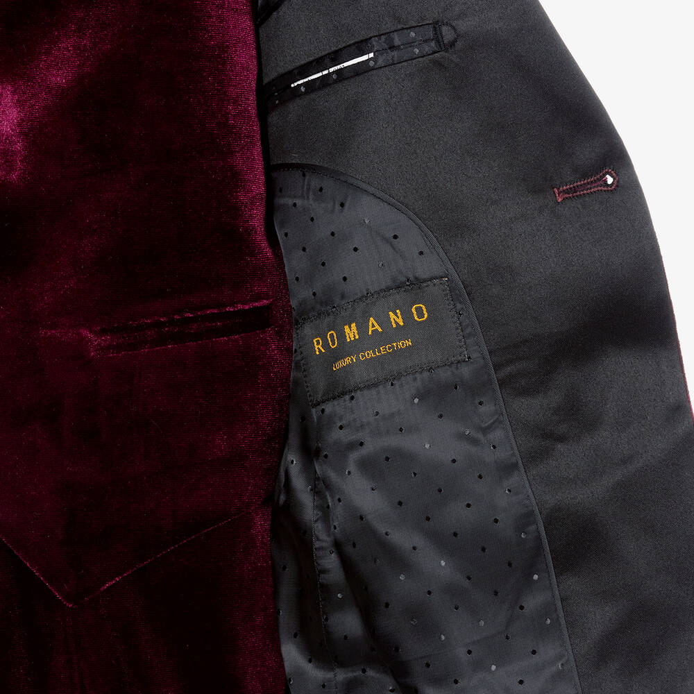 Romano-Boys Red Velvet Suit | Childrensalon