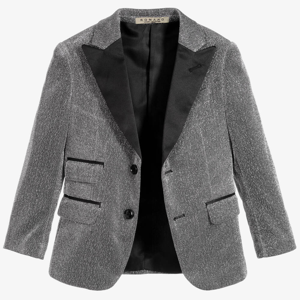 Roma e Toska-Серебристо-черный костюм для мальчиков | Childrensalon