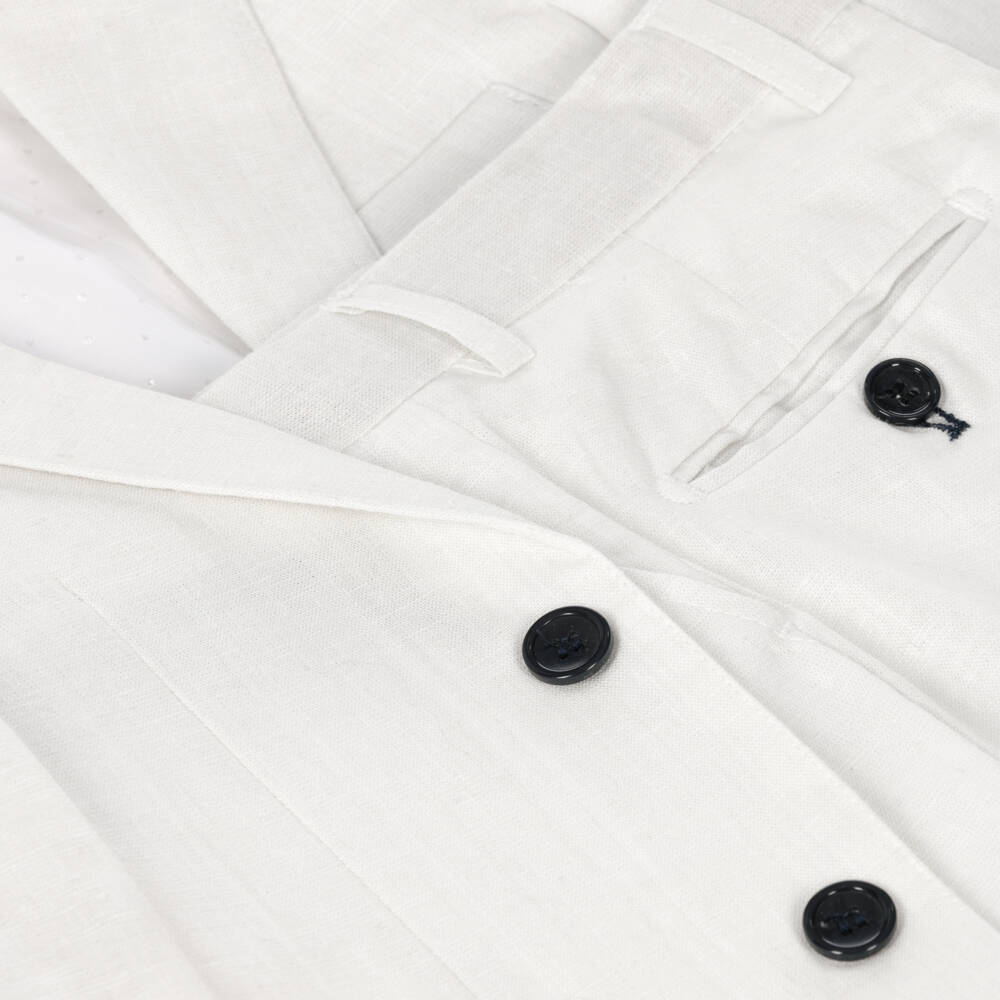 Roma e Toska-Boys White Linen Suit | Childrensalon