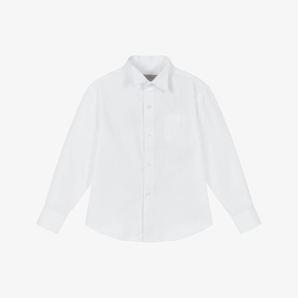 Romano-Boys White Wing Collar Shirt | Childrensalon