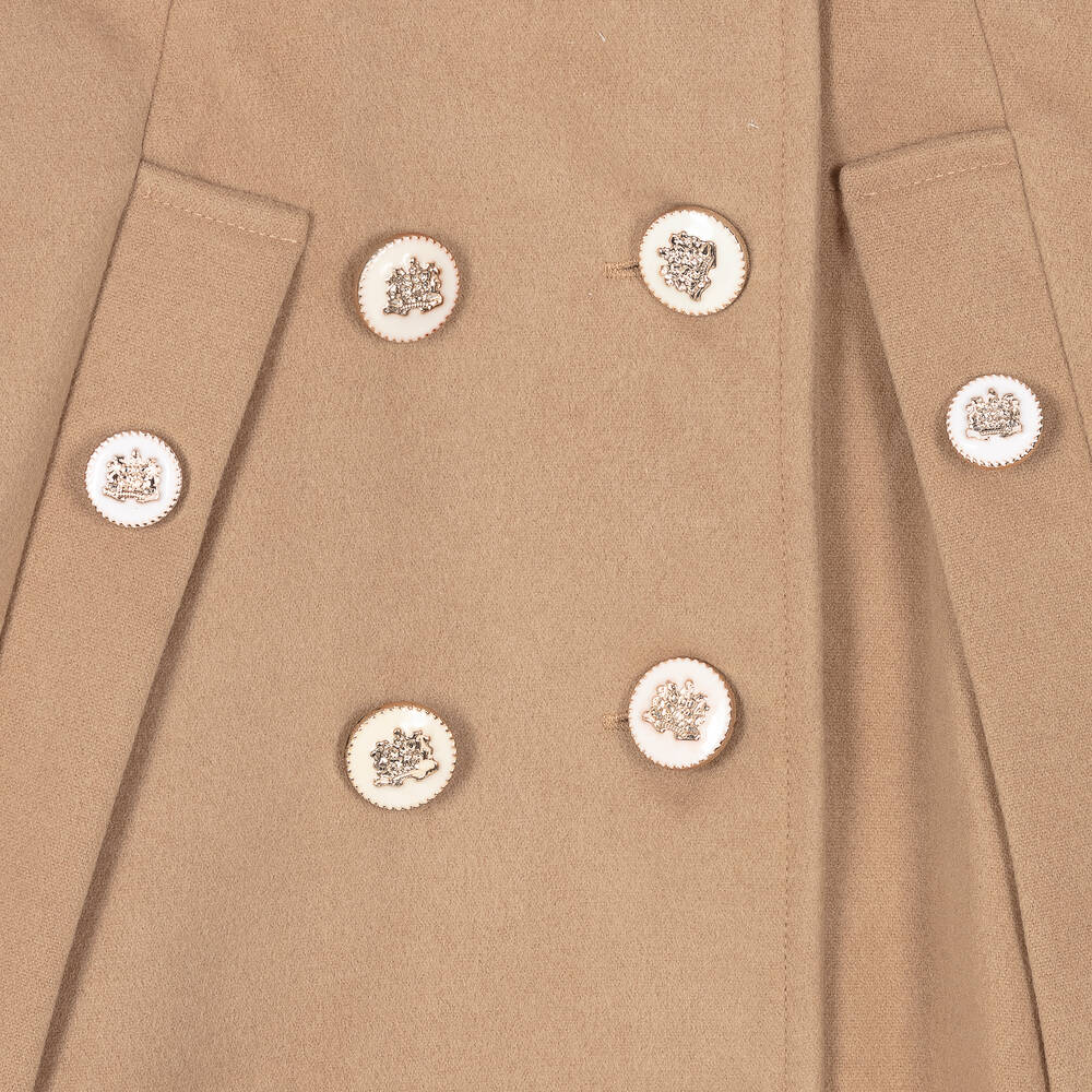 Romano-Girls Beige Felted Cape | Childrensalon