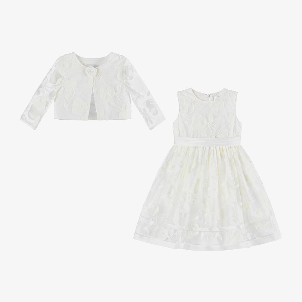 Romano-Girls Organza Embroidered Dress Set | Childrensalon