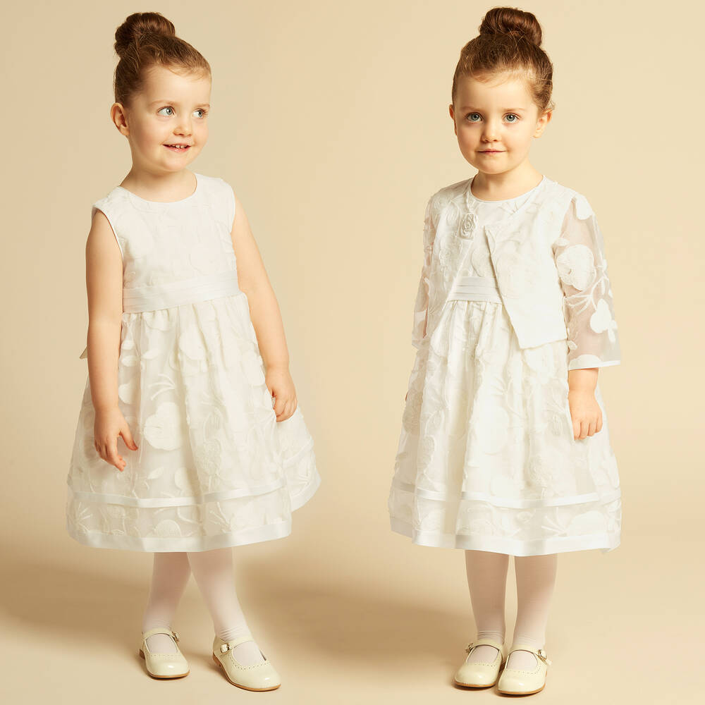 Romano-Girls Organza Embroidered Dress Set | Childrensalon