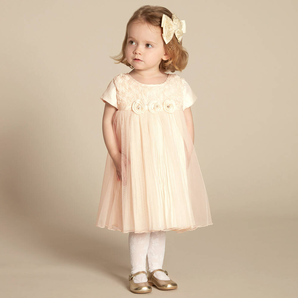 Romano-Girls Pink Tulle Dress Set | Childrensalon