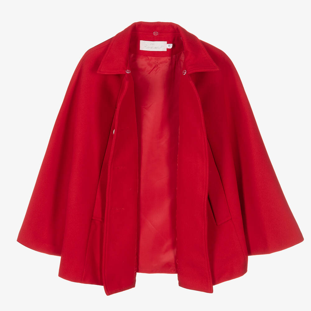 Romano-Girls Red Felted Cape | Childrensalon
