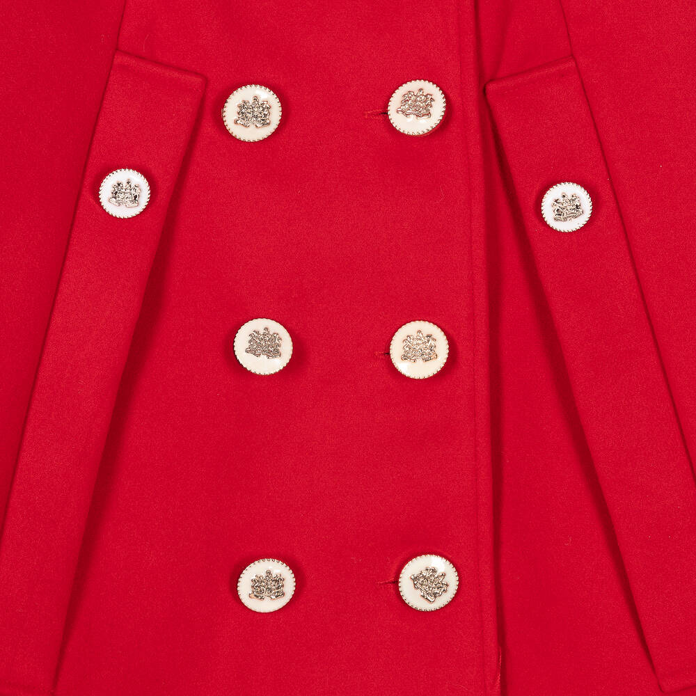 Romano-Girls Red Felted Cape | Childrensalon