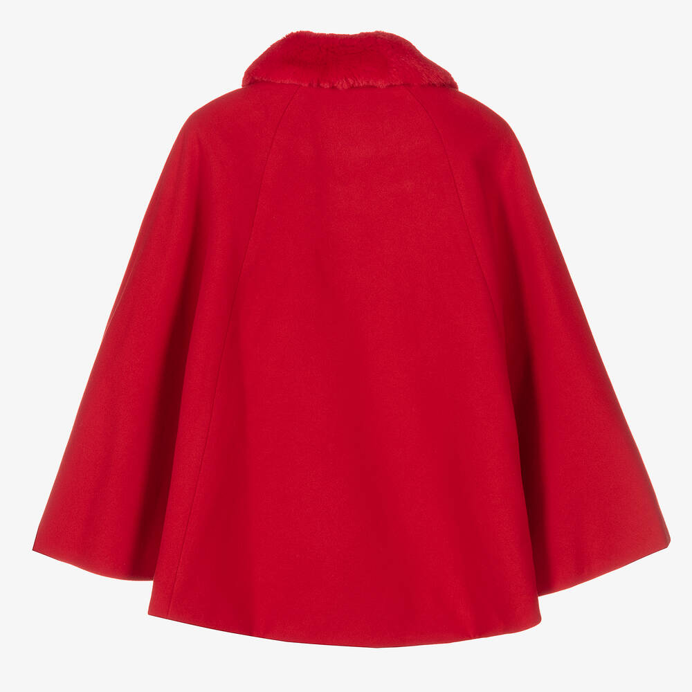 Romano-Girls Red Felted Cape | Childrensalon