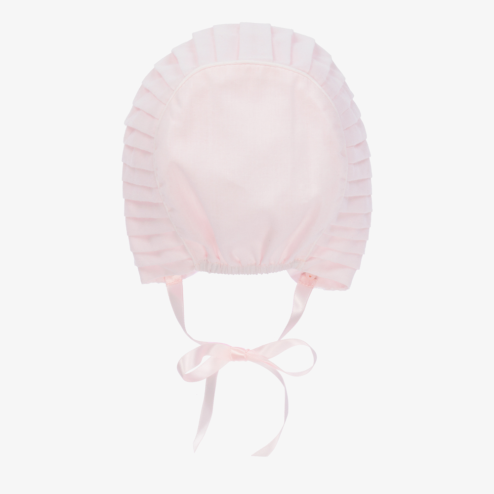 Sarah Louise-بونيه بكسرات لون زهري للمولودات | Childrensalon