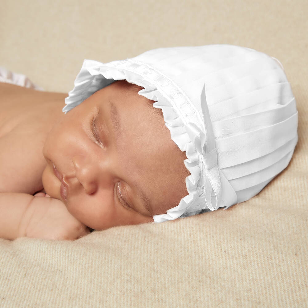 Sarah Louise-Белый чепец для девочек | Childrensalon