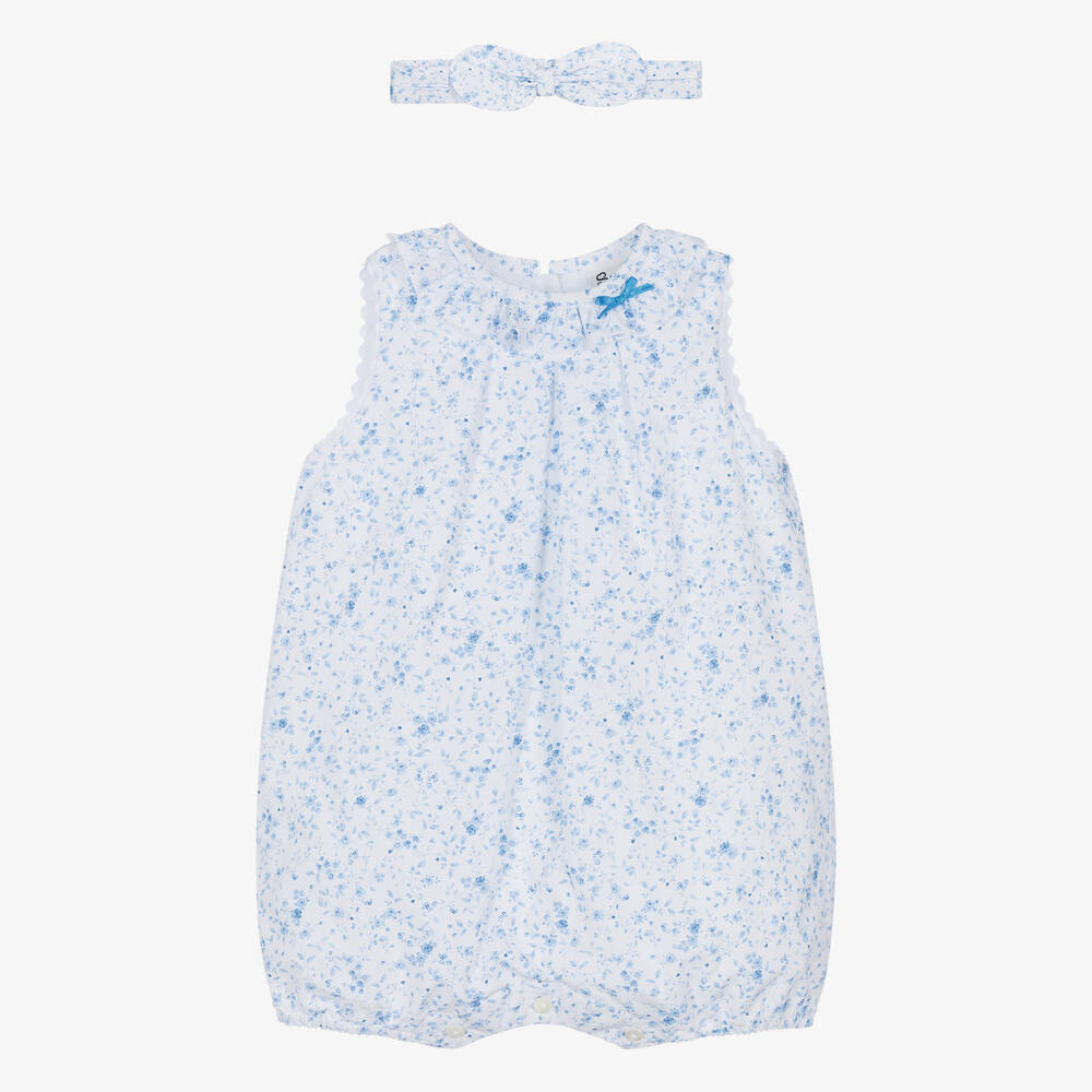 Sarah Louise-Белый песочник и повязка на голову в цветочек для малышек | Childrensalon