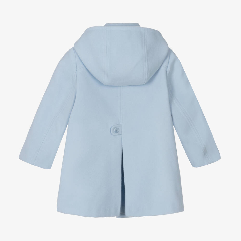 Sarah Louise-Boys Blue Hooded Coat | Childrensalon