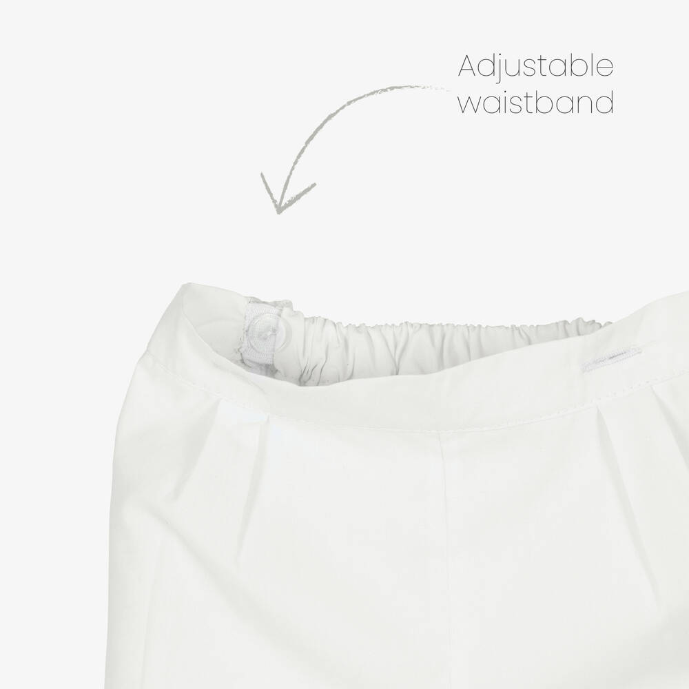 Sarah Louise-بدلة رسمية مزيج قطن لون عاجي للمواليد | Childrensalon