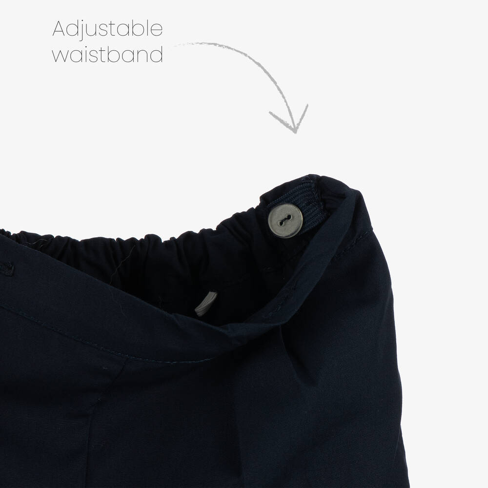 Sarah Louise-Boys White & Blue Buster Suit | Childrensalon