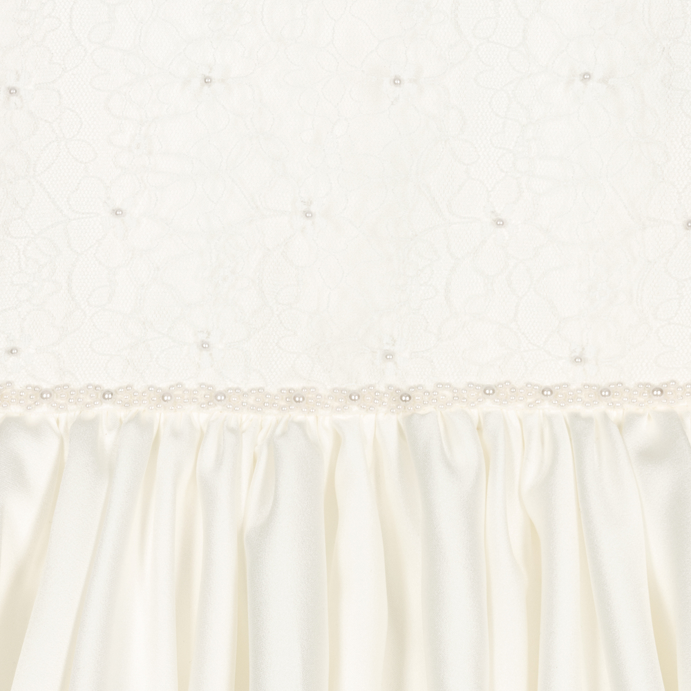 Sarah Louise-Girls Ivory Lace & Satin Dress | Childrensalon