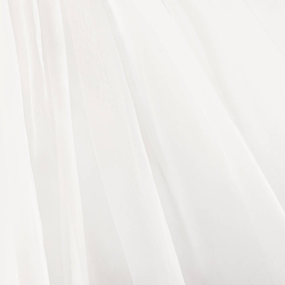 Sarah Louise-Кремовое платье из атласа и органзы | Childrensalon