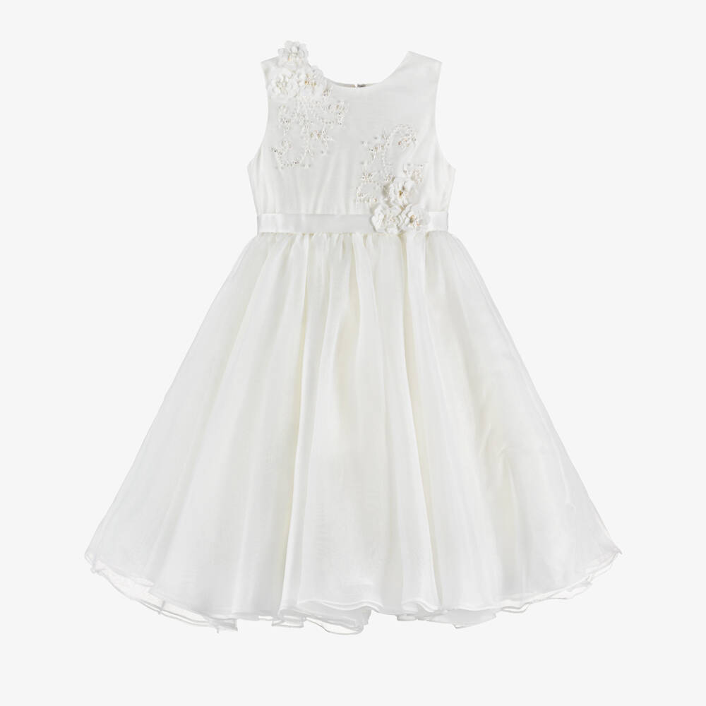 Sarah Louise-Нарядное кремовое платье из тюля | Childrensalon