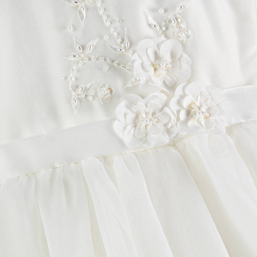 Sarah Louise-Нарядное кремовое платье из тюля | Childrensalon