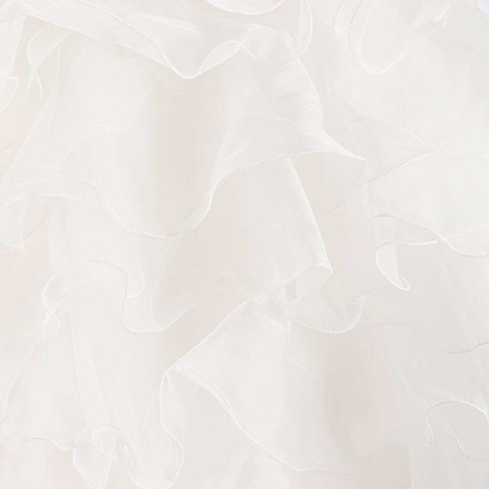Sarah Louise-Girls Long Ivory Ruffle Dress  | Childrensalon