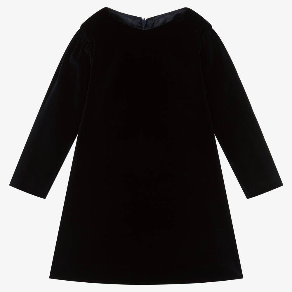 Sarah Louise-فستان مخمل لون كحلي | Childrensalon