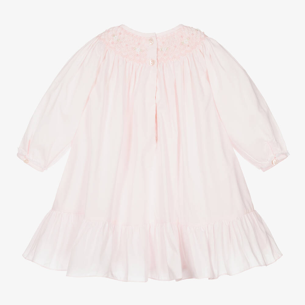 Sarah Louise-Girls Pink Cotton Dress  | Childrensalon