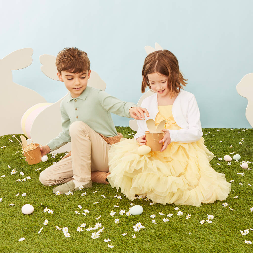 Sarah Louise-Белый трикотажный кардиган | Childrensalon