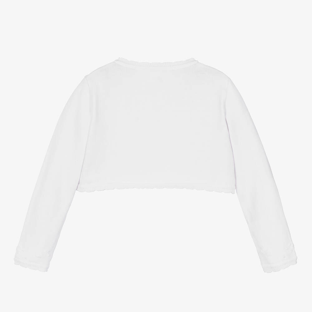 Sarah Louise-Белый трикотажный кардиган | Childrensalon