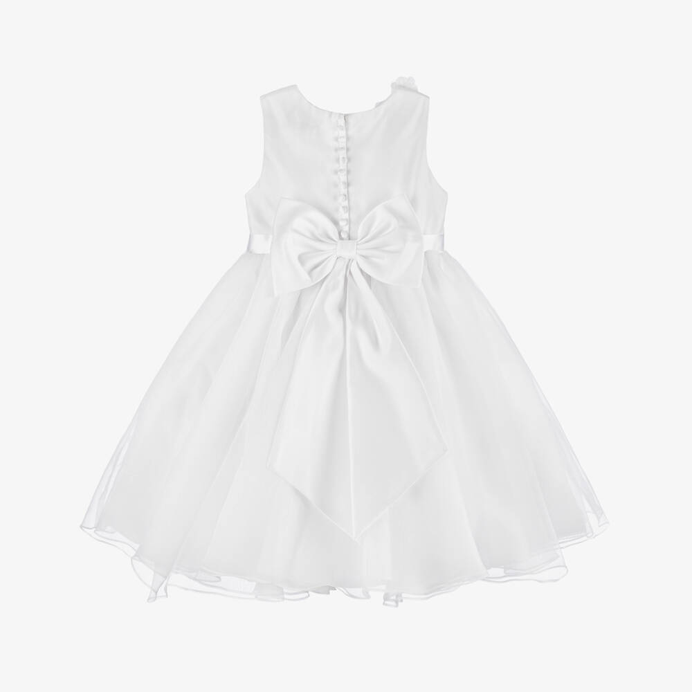 Sarah Louise-فستان تول لون أبيض للبنات | Childrensalon