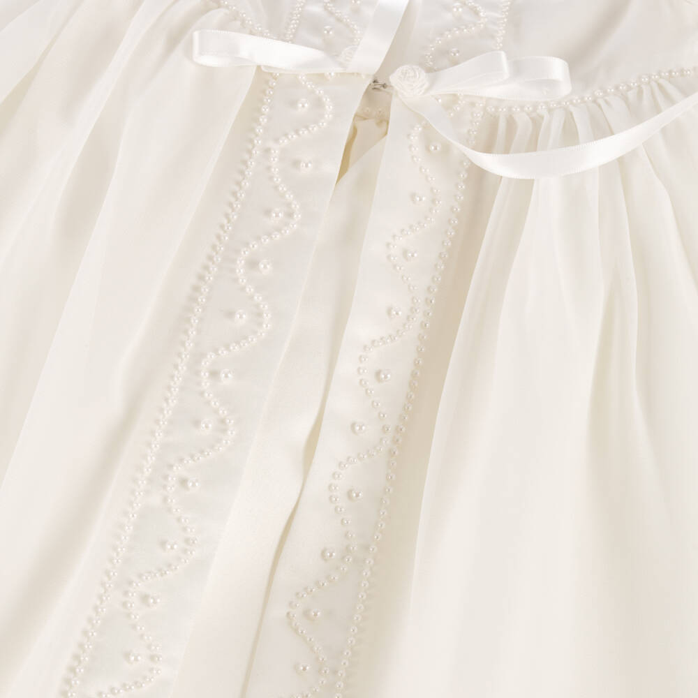 Sarah Louise-طقم ثوب مراسم شيفون وساتان لون عاجي | Childrensalon