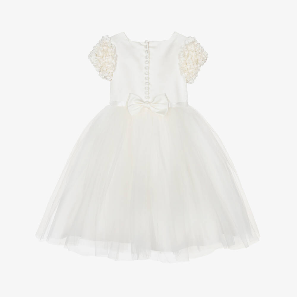 Sarah Louise-فستان ساتان وتول لون عاجي | Childrensalon