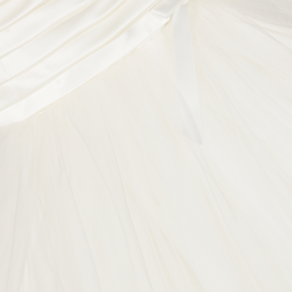 Sarah Louise-فستان ساتان وتول لون عاجي | Childrensalon