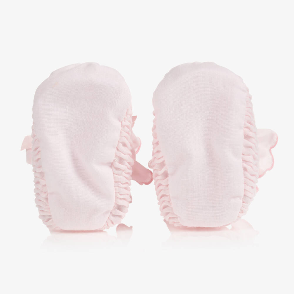 Sarah Louise-Розовые пинетки со сборками | Childrensalon
