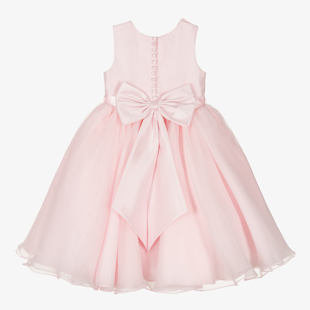 Sarah Louise-Pink Tulle Beaded Occasion Dress | Childrensalon