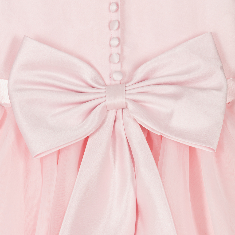 Sarah Louise-Pink Tulle Beaded Occasion Dress | Childrensalon
