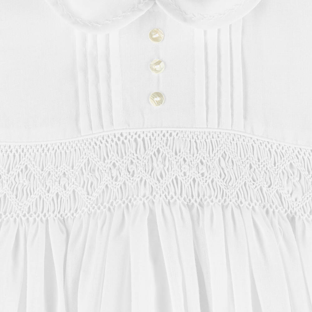 Sarah Louise-White Ceremony Gown & Bonnet Set | Childrensalon