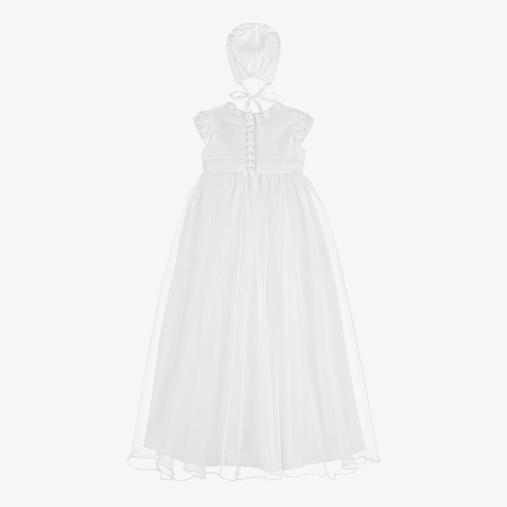 Sarah Louise-White Chiffon Ceremony Gown | Childrensalon