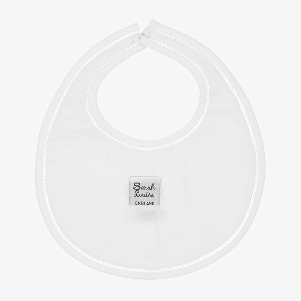 Sarah Louise-مريلة مطرزة لون أبيض للأطفال | Childrensalon
