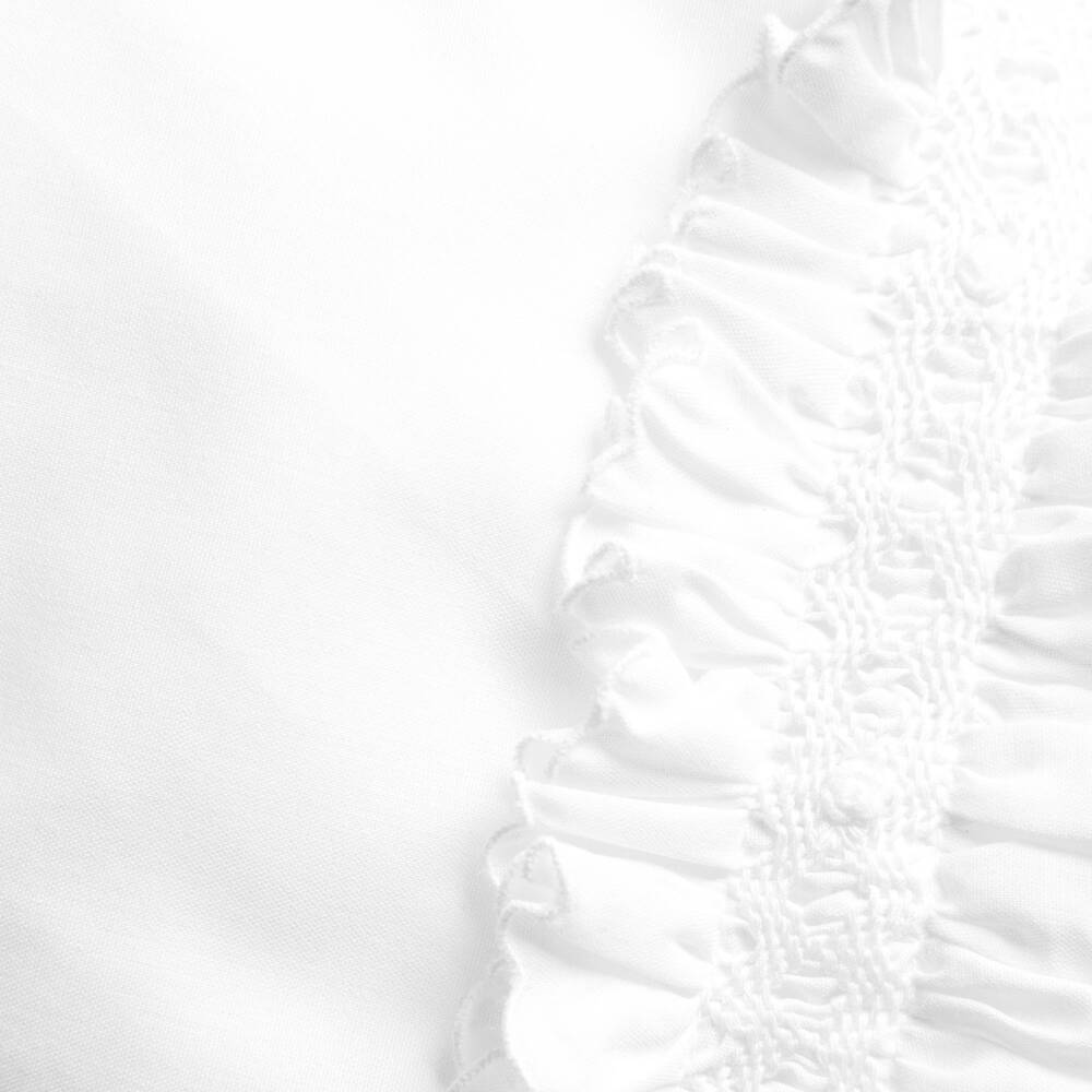 Sarah Louise-Белый чепец со сборками для малышей | Childrensalon