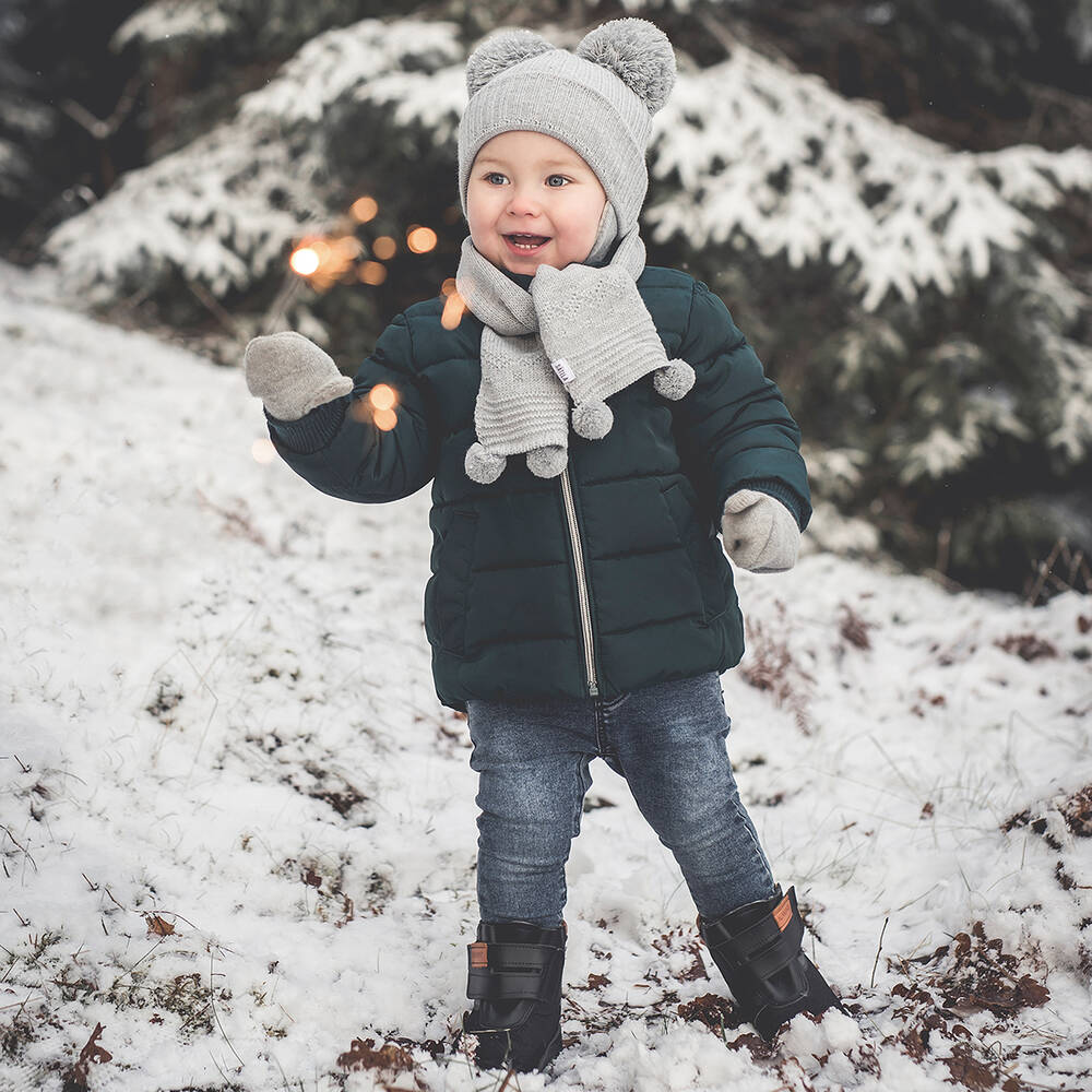 Sätila of Sweden-Grey Belle Knitted Scarf (88cm) | Childrensalon