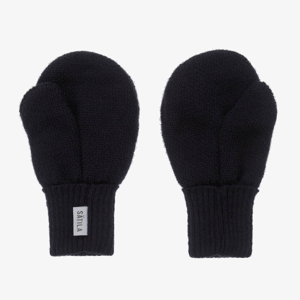 Sätila of Sweden-قفازات أكريليك محبوك لون كحلي للأطفال | Childrensalon