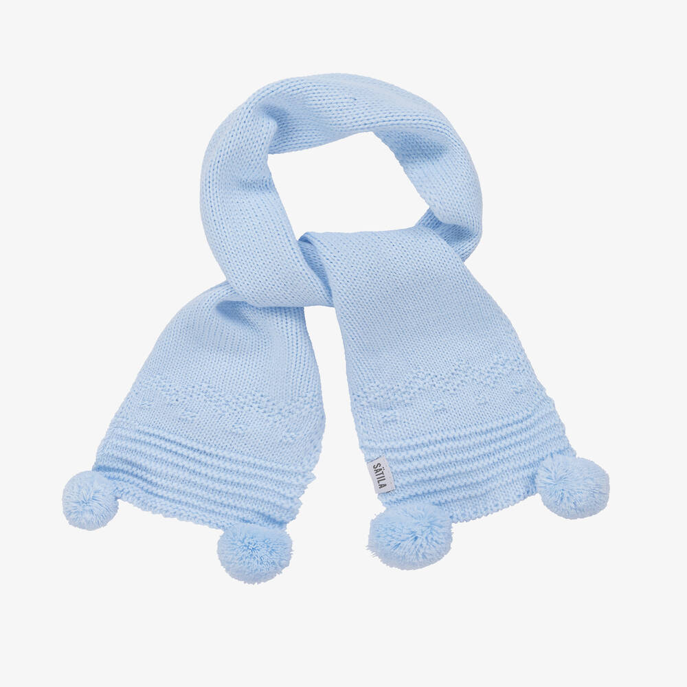 Sätila of Sweden-Pale Blue Belle Knitted Scarf (88cm) | Childrensalon