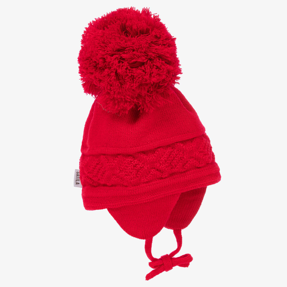 Sätila of Sweden-Красная шапка Malva с большим помпоном | Childrensalon