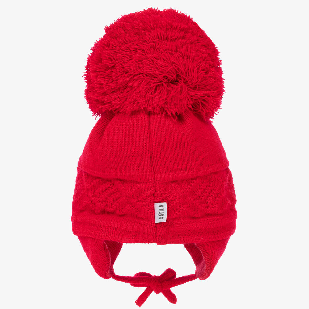 Sätila of Sweden-Красная шапка Malva с большим помпоном | Childrensalon