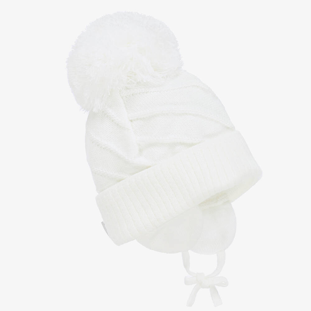 Sätila of Sweden-Белая шапка Jim с большим помпоном | Childrensalon