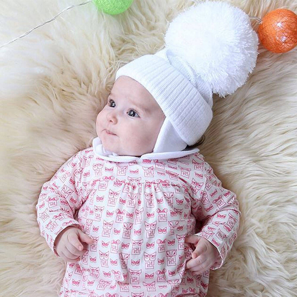 Sätila of Sweden-Белая шапка Jim с большим помпоном | Childrensalon