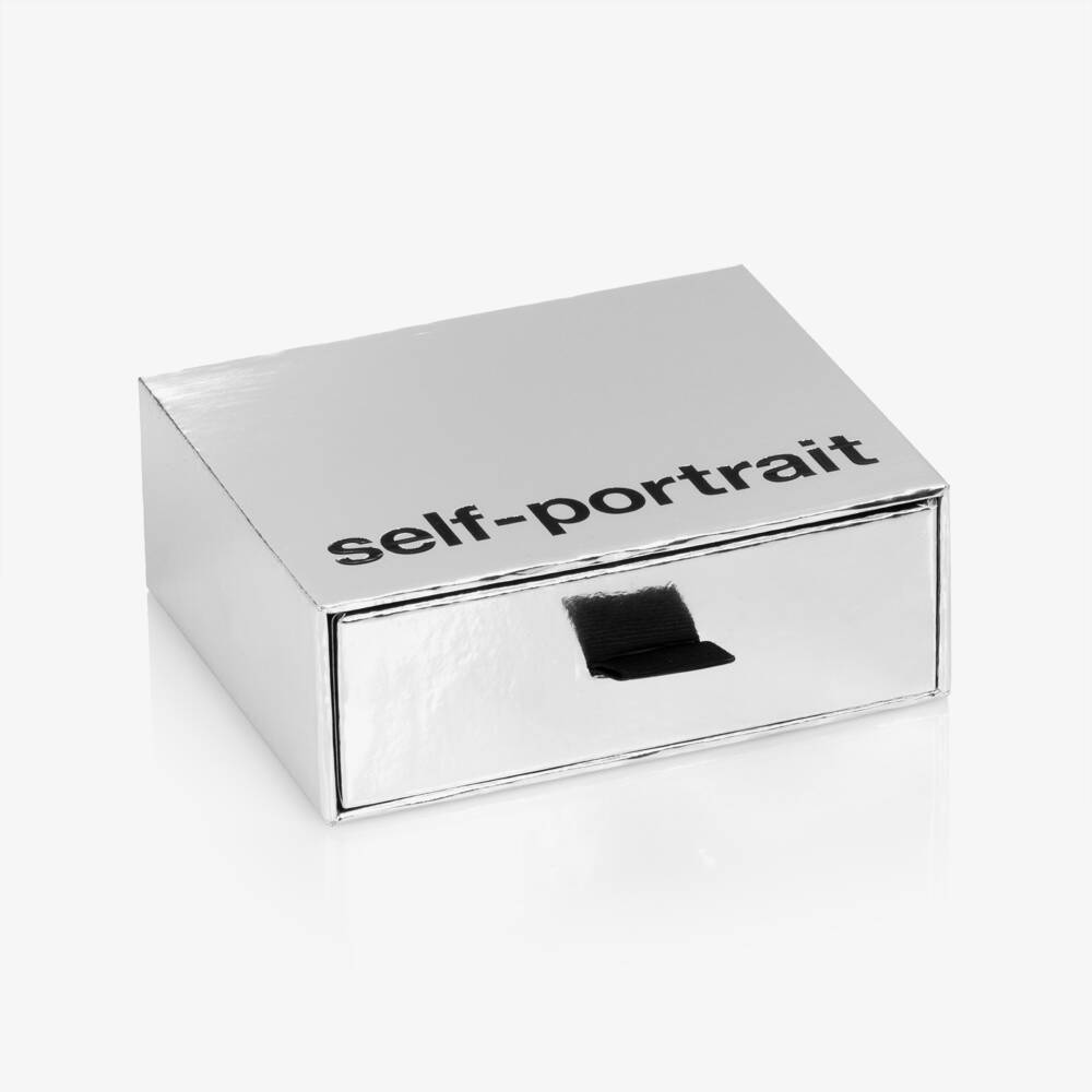 Self-Portrait-Girls Gold Micro Crystal Bow Necklace (50cm) | Childrensalon