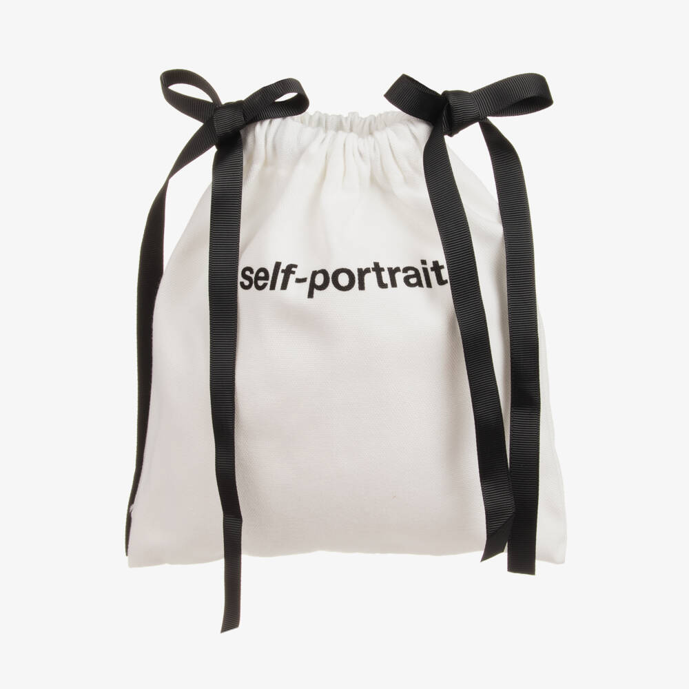 Self-Portrait-Girls Navy Blue & Ivory Check Bouclé Hairband | Childrensalon